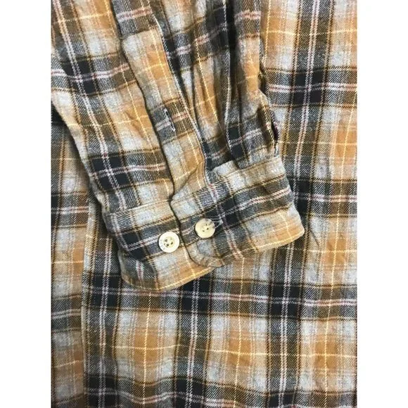 Carhartt Men's XXL Brown Plaid Button Down Long Sleeve Shirt - Picture 2 of 9